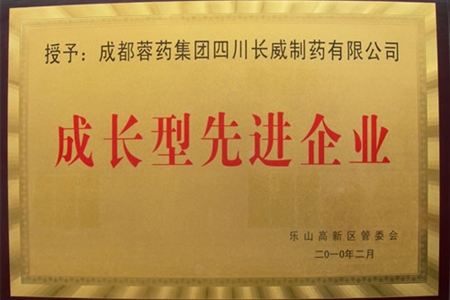 我公司被授予“成長型先進企業(yè)”稱號